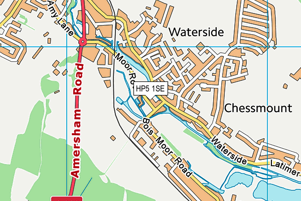Chesham Moor Gym And Swim map (HP5 1SE) - OS VectorMap District (Ordnance Survey)