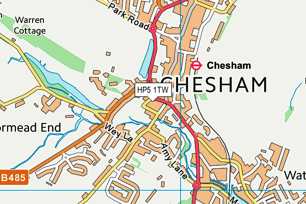 HP5 1TW map - OS VectorMap District (Ordnance Survey)