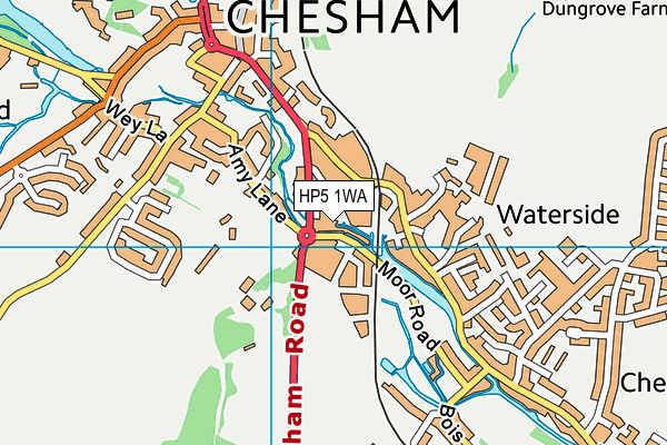 HP5 1WA map - OS VectorMap District (Ordnance Survey)