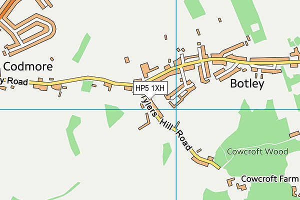 HP5 1XH map - OS VectorMap District (Ordnance Survey)