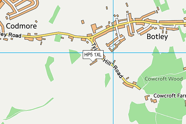 HP5 1XL map - OS VectorMap District (Ordnance Survey)