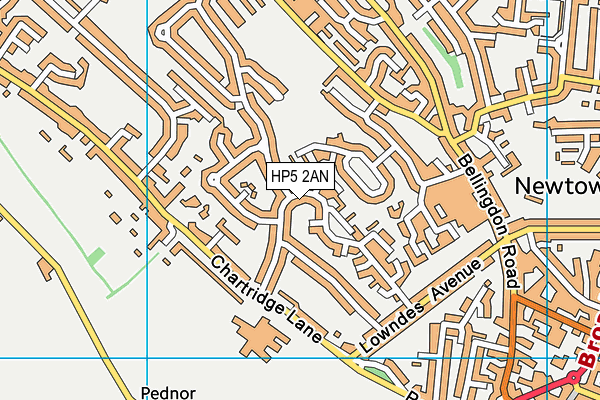 HP5 2AN map - OS VectorMap District (Ordnance Survey)