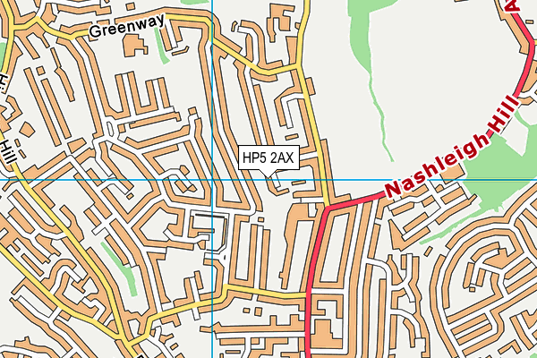 HP5 2AX map - OS VectorMap District (Ordnance Survey)