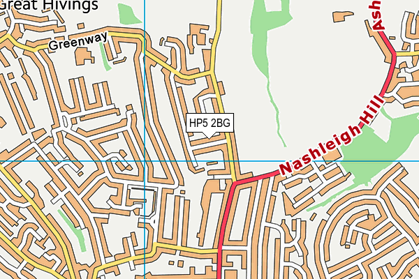 HP5 2BG map - OS VectorMap District (Ordnance Survey)