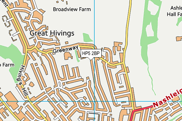 HP5 2BP map - OS VectorMap District (Ordnance Survey)