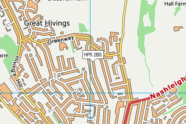HP5 2BS map - OS VectorMap District (Ordnance Survey)