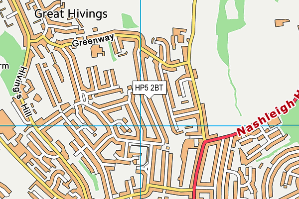 HP5 2BT map - OS VectorMap District (Ordnance Survey)