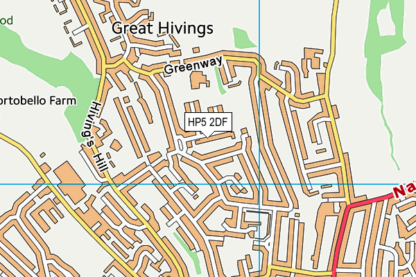 HP5 2DF map - OS VectorMap District (Ordnance Survey)