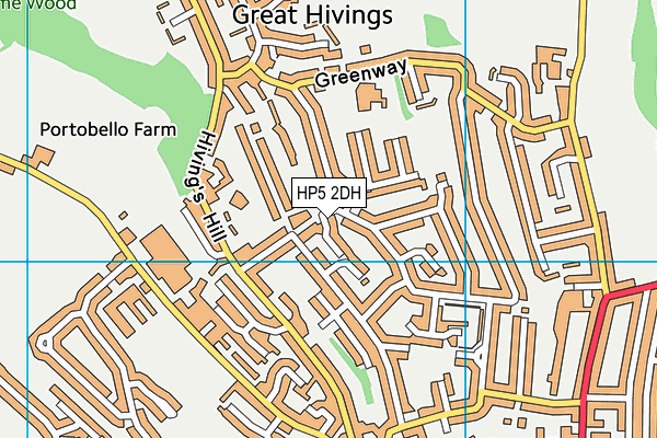 HP5 2DH map - OS VectorMap District (Ordnance Survey)