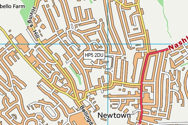 HP5 2DU map - OS VectorMap District (Ordnance Survey)