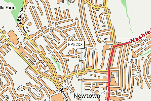 HP5 2DX map - OS VectorMap District (Ordnance Survey)