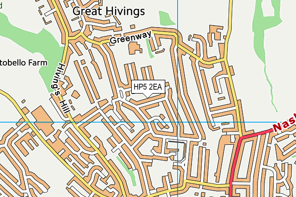 HP5 2EA map - OS VectorMap District (Ordnance Survey)