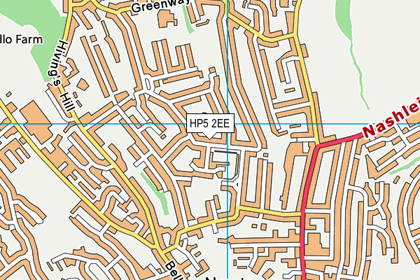 HP5 2EE map - OS VectorMap District (Ordnance Survey)
