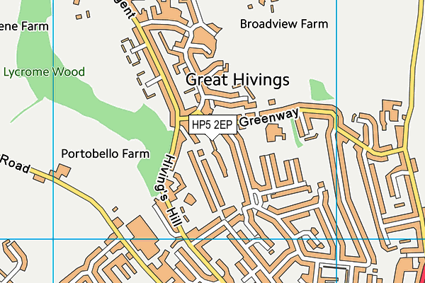 HP5 2EP map - OS VectorMap District (Ordnance Survey)