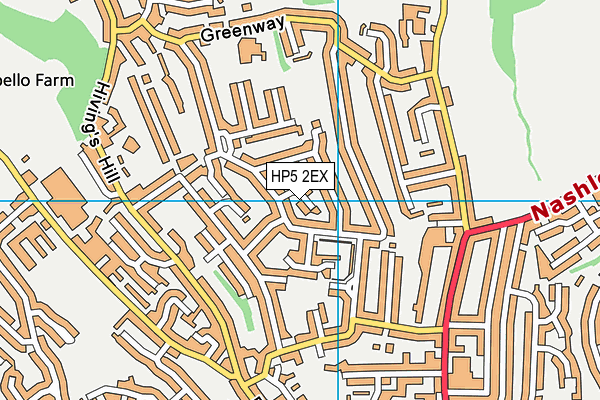 HP5 2EX map - OS VectorMap District (Ordnance Survey)