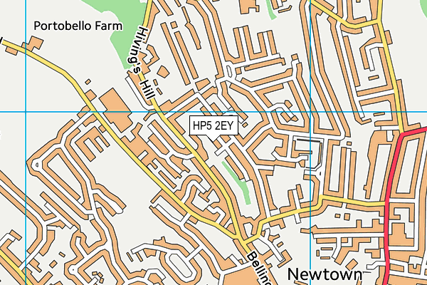 HP5 2EY map - OS VectorMap District (Ordnance Survey)