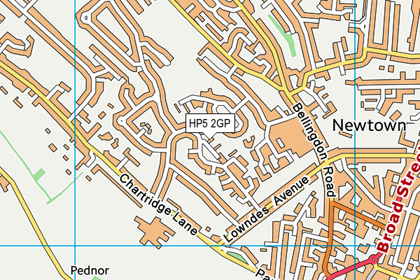 HP5 2GP map - OS VectorMap District (Ordnance Survey)