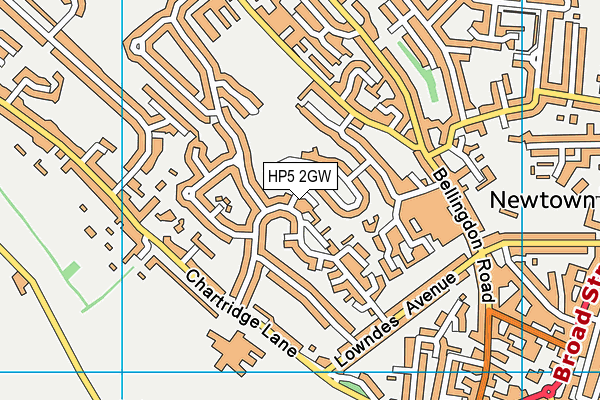HP5 2GW map - OS VectorMap District (Ordnance Survey)