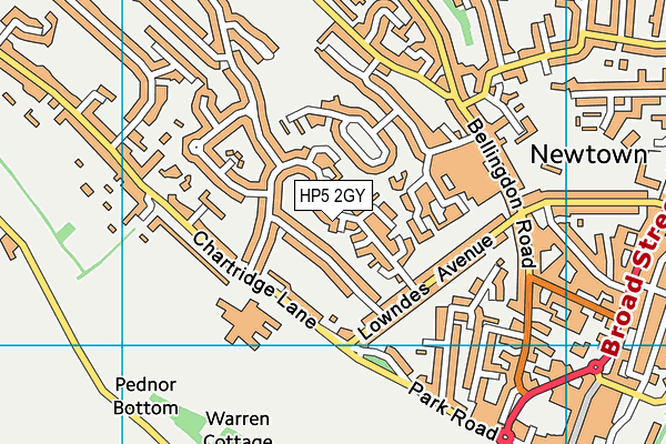 HP5 2GY map - OS VectorMap District (Ordnance Survey)
