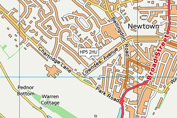 HP5 2HU map - OS VectorMap District (Ordnance Survey)