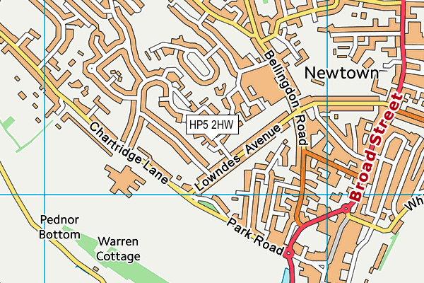 HP5 2HW map - OS VectorMap District (Ordnance Survey)