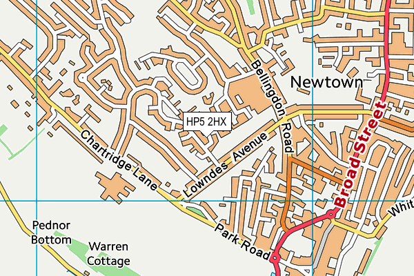 HP5 2HX map - OS VectorMap District (Ordnance Survey)