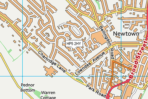 HP5 2HY map - OS VectorMap District (Ordnance Survey)