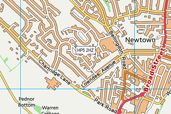 HP5 2HZ map - OS VectorMap District (Ordnance Survey)