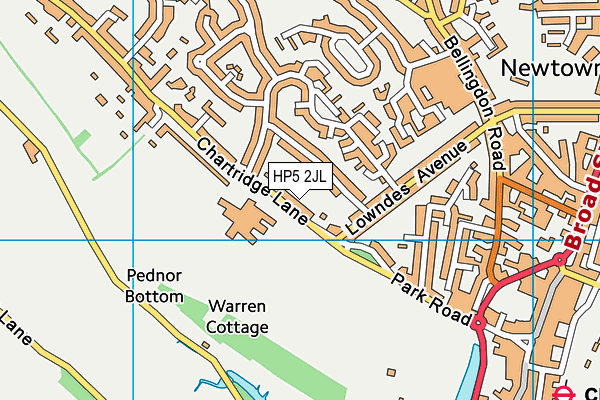 HP5 2JL map - OS VectorMap District (Ordnance Survey)