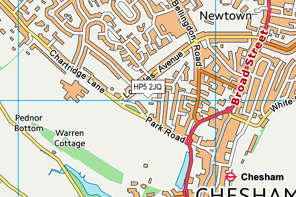 HP5 2JQ map - OS VectorMap District (Ordnance Survey)