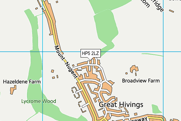 HP5 2LZ map - OS VectorMap District (Ordnance Survey)