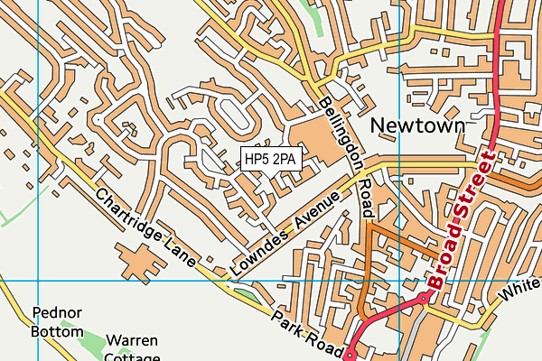 HP5 2PA map - OS VectorMap District (Ordnance Survey)