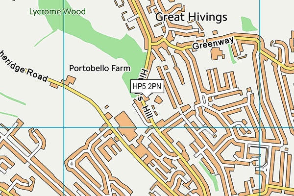 HP5 2PN map - OS VectorMap District (Ordnance Survey)