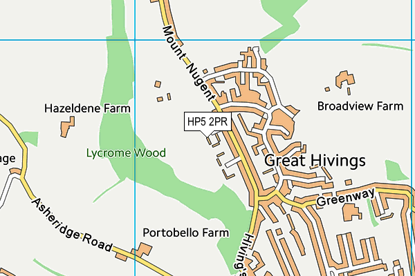 Marston Field map (HP5 2PR) - OS VectorMap District (Ordnance Survey)
