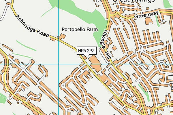 HP5 2PZ map - OS VectorMap District (Ordnance Survey)