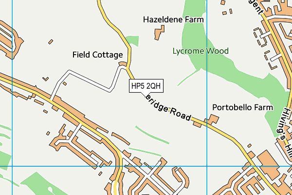 HP5 2QH map - OS VectorMap District (Ordnance Survey)