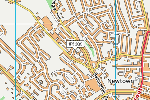 HP5 2QS map - OS VectorMap District (Ordnance Survey)