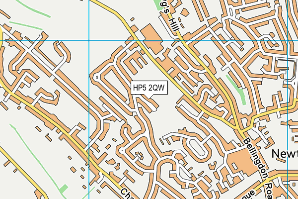HP5 2QW map - OS VectorMap District (Ordnance Survey)