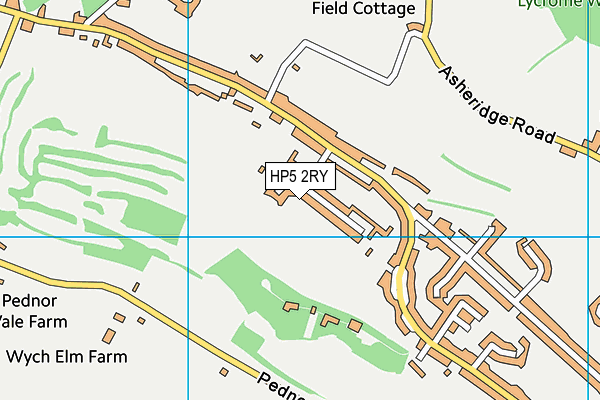 HP5 2RY map - OS VectorMap District (Ordnance Survey)