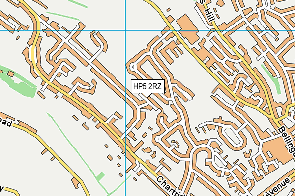 HP5 2RZ map - OS VectorMap District (Ordnance Survey)