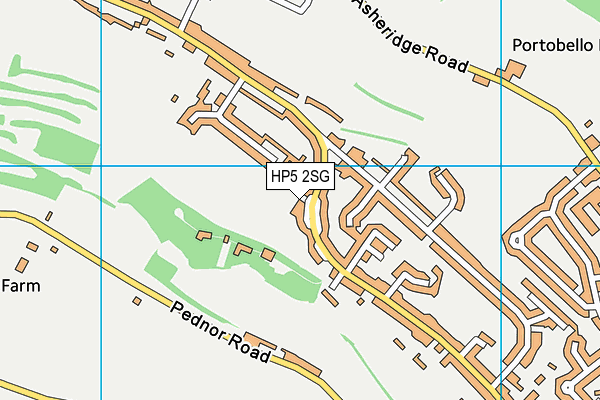 HP5 2SG map - OS VectorMap District (Ordnance Survey)