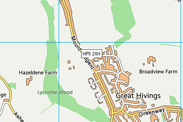 HP5 2XH map - OS VectorMap District (Ordnance Survey)