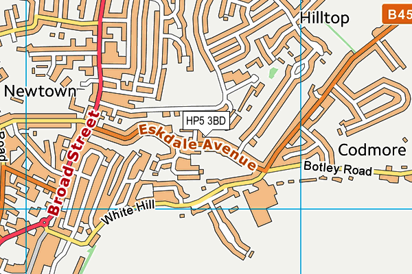 HP5 3BD map - OS VectorMap District (Ordnance Survey)