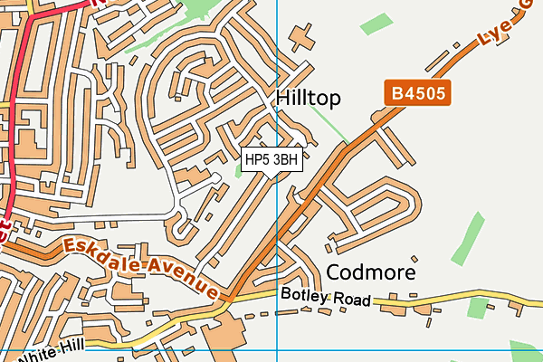 HP5 3BH map - OS VectorMap District (Ordnance Survey)