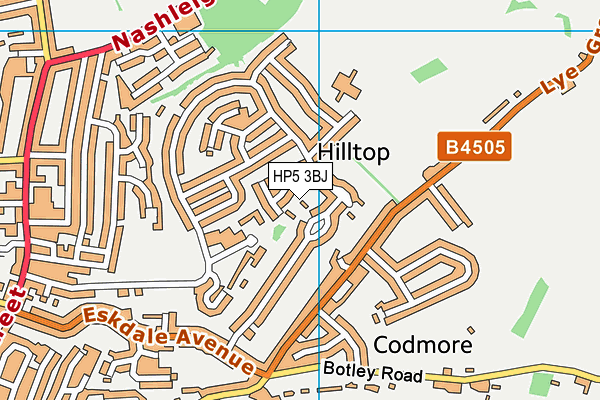 HP5 3BJ map - OS VectorMap District (Ordnance Survey)
