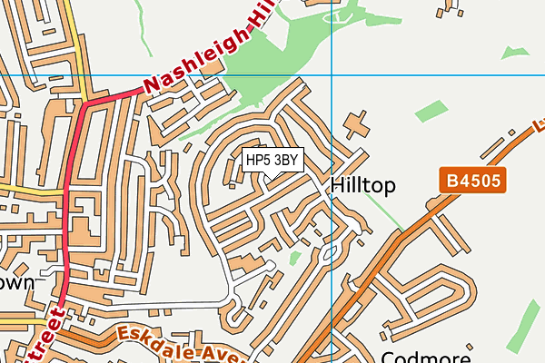 HP5 3BY map - OS VectorMap District (Ordnance Survey)
