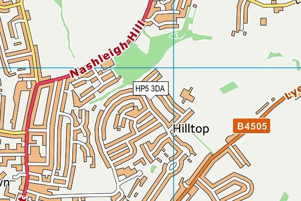 HP5 3DA map - OS VectorMap District (Ordnance Survey)
