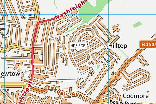 HP5 3DE map - OS VectorMap District (Ordnance Survey)
