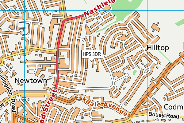 HP5 3DR map - OS VectorMap District (Ordnance Survey)