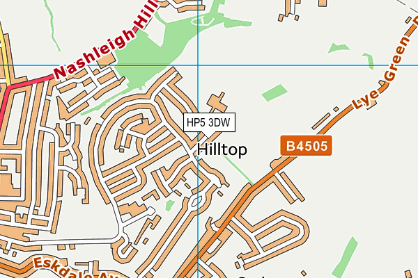 HP5 3DW map - OS VectorMap District (Ordnance Survey)
